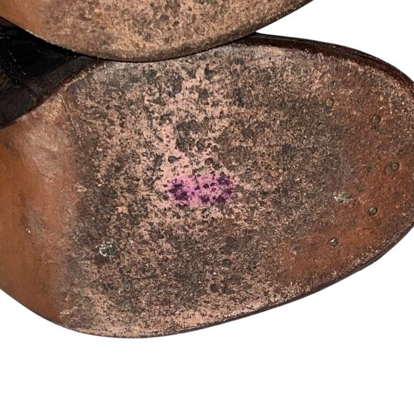 Frye Lace Villager Tall Brown Distressed Leather Lace-up Heeled Boots 6.5 77610 - Picture 12 of 12